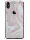 Marbleized Swirling Pink and Gray - iPhone X Skin-Kit