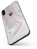 Marbleized Swirling Pink and Gray - iPhone X Skin-Kit