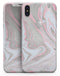 Marbleized Swirling Pink and Gray - iPhone X Skin-Kit