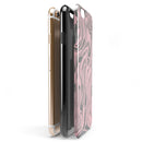 Marbleized Swirling Pink and Gray v3 iPhone 6/6s or 6/6s Plus 2-Piece Hybrid INK-Fuzed Case