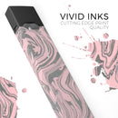 Marbleized Swirling Pink and Gray v3 - Premium Decal Protective Skin-Wrap Sticker compatible with the Juul Labs vaping device