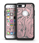 Marbleized Swirling Pink and Gray v3 - iPhone 7 or 7 Plus Commuter Case Skin Kit