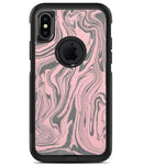 Marbleized Swirling Pink and Gray v3 - iPhone X OtterBox Case & Skin Kits
