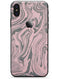 Marbleized Swirling Pink and Gray v3 - iPhone X Skin-Kit