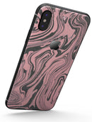Marbleized Swirling Pink and Gray v3 - iPhone X Skin-Kit