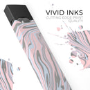 Marbleized Swirling Pink and Gray v4 - Premium Decal Protective Skin-Wrap Sticker compatible with the Juul Labs vaping device