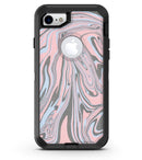 Marbleized Swirling Pink and Gray v4 - iPhone 7 or 8 OtterBox Case & Skin Kits