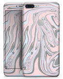 Marbleized Swirling Pink and Gray v4 - Skin-kit for the iPhone 8 or 8 Plus
