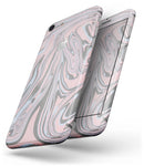Marbleized Swirling Pink and Gray v4 - Skin-kit for the iPhone 8 or 8 Plus