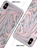 Marbleized Swirling Pink and Gray v4 - iPhone X Clipit Case