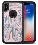 Marbleized Swirling Pink and Gray v4 - iPhone X OtterBox Case & Skin Kits