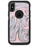 Marbleized Swirling Pink and Gray v4 - iPhone X OtterBox Case & Skin Kits