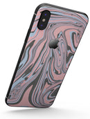 Marbleized Swirling Pink and Gray v4 - iPhone X Skin-Kit