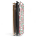 Marbleized Swirling Pink and Green iPhone 6/6s or 6/6s Plus 2-Piece Hybrid INK-Fuzed Case