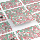 Marbleized Swirling Pink and Green - Premium Protective Decal Skin-Kit for the Apple Credit Card
