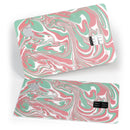 Marbleized Swirling Pink and Green - Premium Protective Decal Skin-Kit for the Apple Credit Card