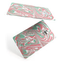 Marbleized Swirling Pink and Green - Premium Protective Decal Skin-Kit for the Apple Credit Card