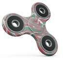 Marbleized Swirling Pink and Green Full-Body Fidget Spinner Skin-Kit