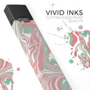 Marbleized Swirling Pink and Green - Premium Decal Protective Skin-Wrap Sticker compatible with the Juul Labs vaping device
