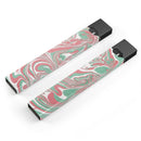 Marbleized Swirling Pink and Green - Premium Decal Protective Skin-Wrap Sticker compatible with the Juul Labs vaping device