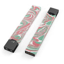 Marbleized Swirling Pink and Green - Premium Decal Protective Skin-Wrap Sticker compatible with the Juul Labs vaping device