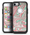 Marbleized Swirling Pink and Green - iPhone 7 or 8 OtterBox Case & Skin Kits