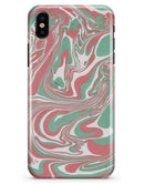 Marbleized Swirling Pink and Green - iPhone X Clipit Case
