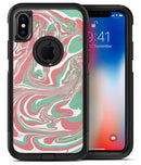 Marbleized Swirling Pink and Green - iPhone X OtterBox Case & Skin Kits