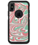 Marbleized Swirling Pink and Green - iPhone X OtterBox Case & Skin Kits