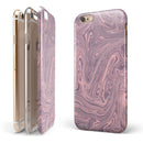 Marbleized Swirling Pink and Purple iPhone 6/6s or 6/6s Plus 2-Piece Hybrid INK-Fuzed Case