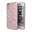 Marbleized Swirling Pink and Purple v3 iPhone 6/6s or 6/6s Plus 2-Piece Hybrid INK-Fuzed Case