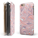 Marbleized Swirling Pink and Purple v3 iPhone 6/6s or 6/6s Plus 2-Piece Hybrid INK-Fuzed Case