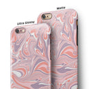 Marbleized Swirling Pink and Purple v3 iPhone 6/6s or 6/6s Plus 2-Piece Hybrid INK-Fuzed Case