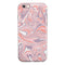 Marbleized Swirling Pink and Purple v3 iPhone 6/6s or 6/6s Plus 2-Piece Hybrid INK-Fuzed Case