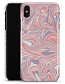 Marbleized Swirling Pink and Purple v3 - iPhone X Clipit Case