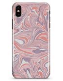Marbleized Swirling Pink and Purple v3 - iPhone X Clipit Case