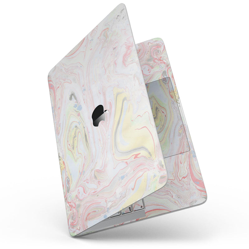 MacBook Pro with Touch Bar Skin Kit - Marbleized_Swirling_Pink_and_Yellow_v3-MacBook_13_Touch_V7.jpg?