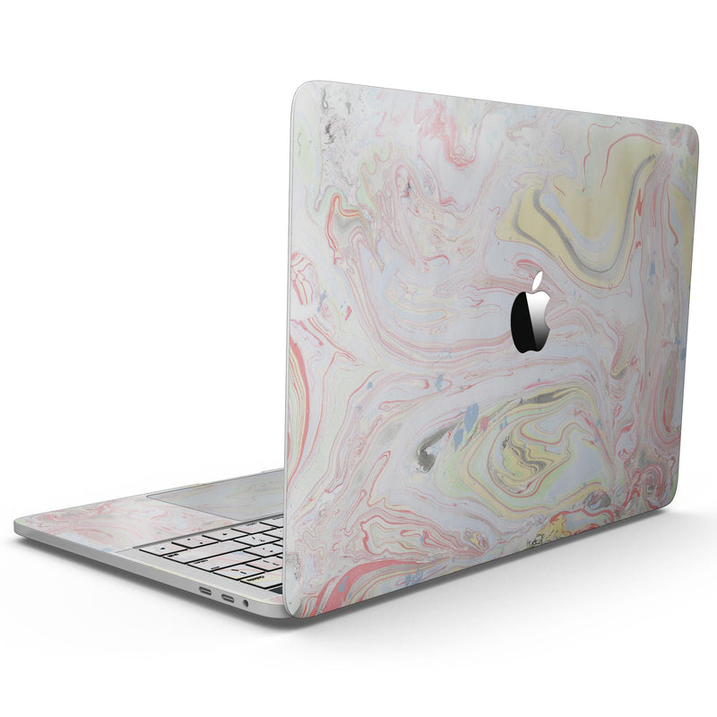 MacBook Pro with Touch Bar Skin Kit - Marbleized_Swirling_Pink_and_Yellow_v3-MacBook_13_Touch_V9.jpg?