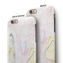 Marbleized Swirling Pink and Yellow v3 iPhone 6/6s or 6/6s Plus 2-Piece Hybrid INK-Fuzed Case