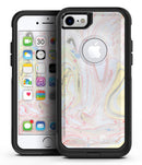 Marbleized Swirling Pink and Yellow v3 - iPhone 7 or 7 Plus Commuter Case Skin Kit