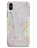 Marbleized Swirling Pink and Yellow v3 - iPhone X Clipit Case