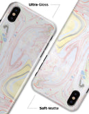 Marbleized Swirling Pink and Yellow v3 - iPhone X Clipit Case