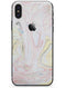 Marbleized Swirling Pink and Yellow v3 - iPhone X Skin-Kit