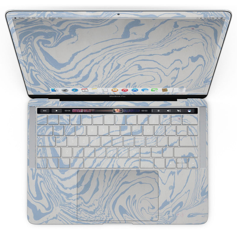 MacBook Pro with Touch Bar Skin Kit - Marbleized_Swirling_Soft_Blue-MacBook_13_Touch_V4.jpg?