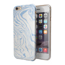 Marbleized Swirling Soft Blue iPhone 6/6s or 6/6s Plus 2-Piece Hybrid INK-Fuzed Case