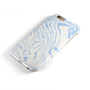 Marbleized Swirling Soft Blue iPhone 6/6s or 6/6s Plus 2-Piece Hybrid INK-Fuzed Case