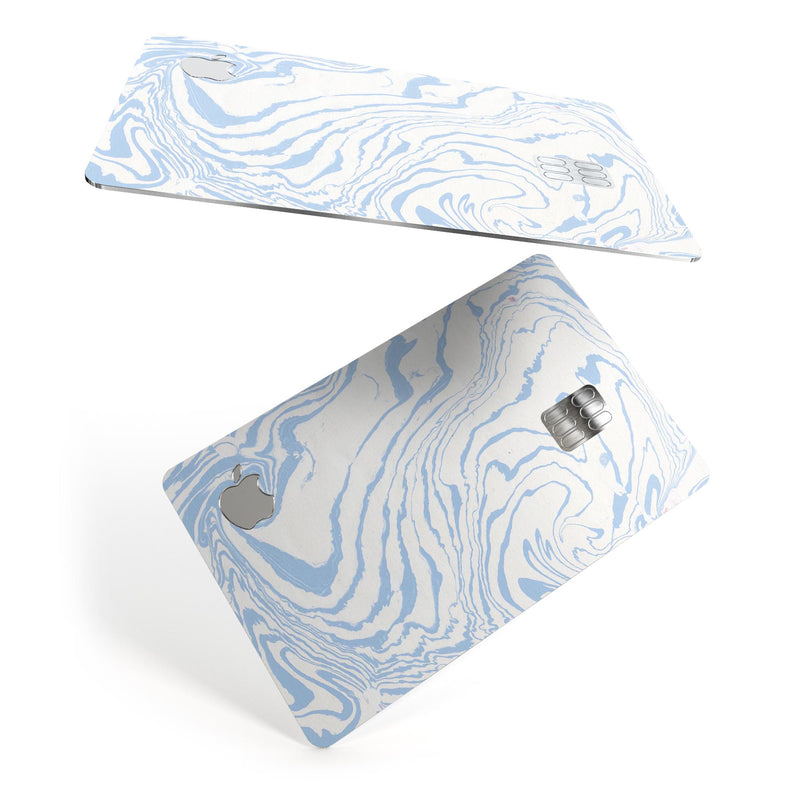 Marbleized Swirling Soft Blue - Premium Protective Decal Skin-Kit for the Apple Credit Card