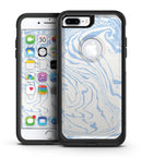 Marbleized Swirling Soft Blue - iPhone 7 or 7 Plus Commuter Case Skin Kit