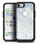 Marbleized Swirling Soft Blue - iPhone 7 or 7 Plus Commuter Case Skin Kit