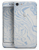 Marbleized Swirling Soft Blue - Skin-kit for the iPhone 8 or 8 Plus